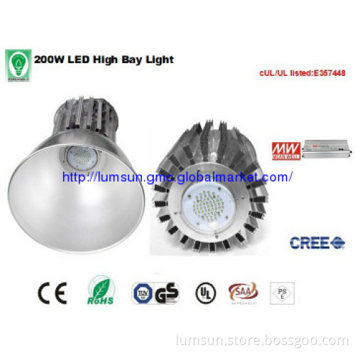 CREE 200w high bay led light industrial lighting